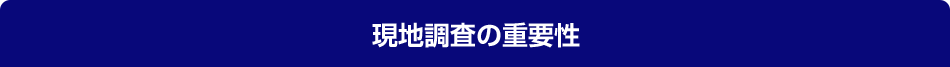 現地調査の重要性